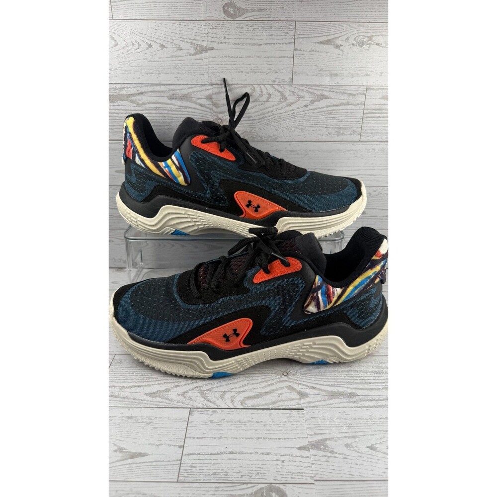 Under Armour Spawn 7 3028678-001 Blue 13D Men Sneaker Mesh Basketball Shoes #651